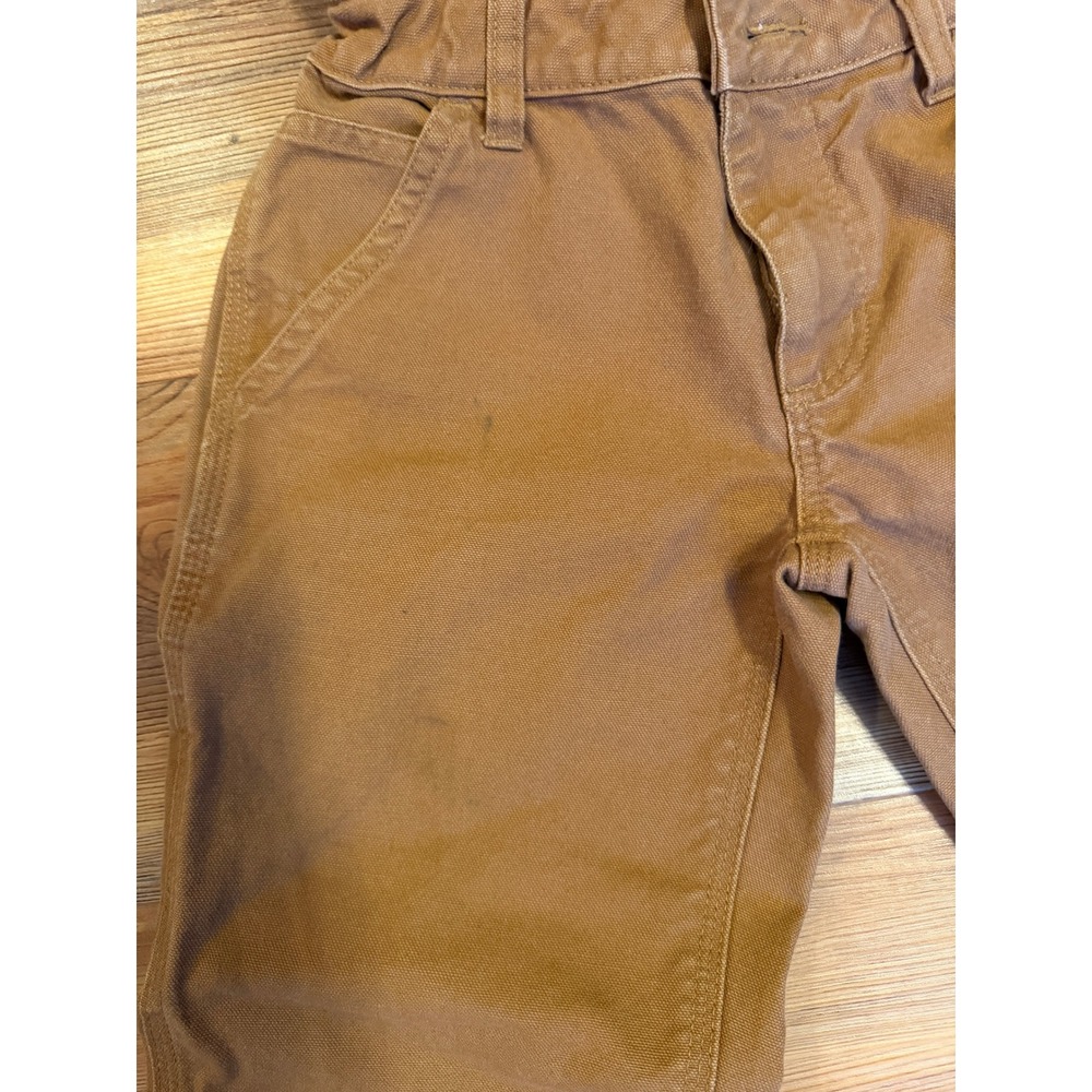 Carhartt Kids Brown Duck Canvas Work Pants Size 8 Adjustable Waist - Picture 7 of 10